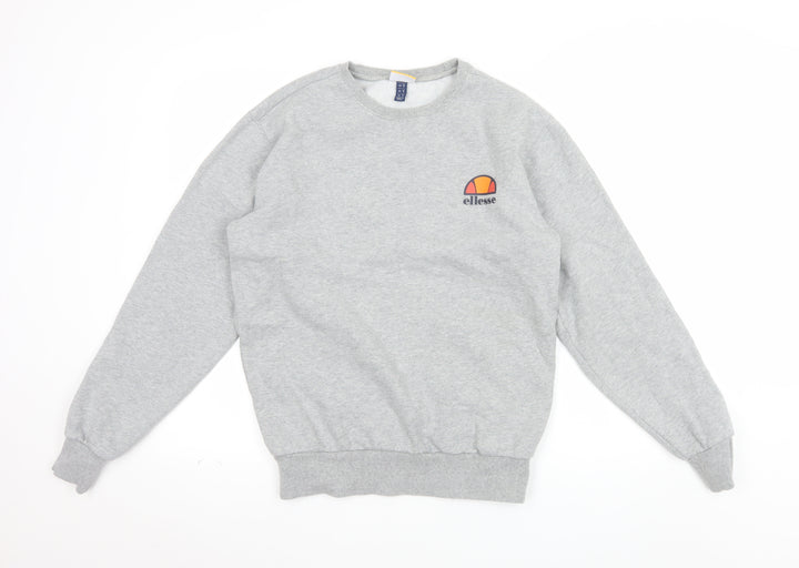 Ellesse Men's Grey Small Pullover Crew Neck Sweatshirt