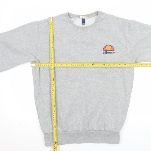 Ellesse Men's Grey Small Pullover Crew Neck Sweatshirt