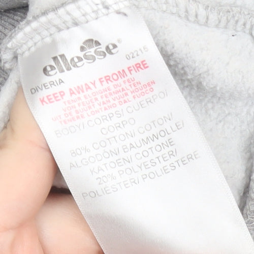 Ellesse Men's Grey Small Pullover Crew Neck Sweatshirt