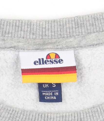 Ellesse Men's Grey Small Pullover Crew Neck Sweatshirt