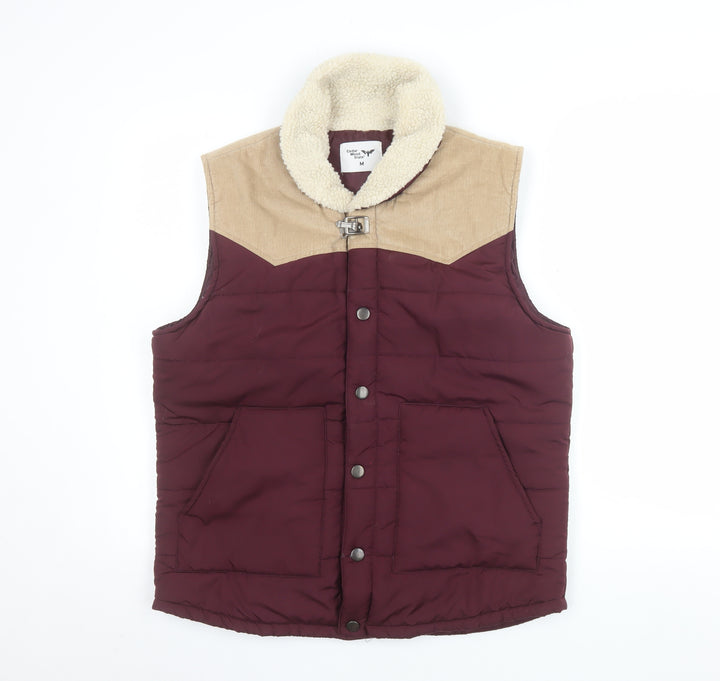 Cedar Wood State Men's Brown Size M Quilted Padded Bodywarmer Waistcoat