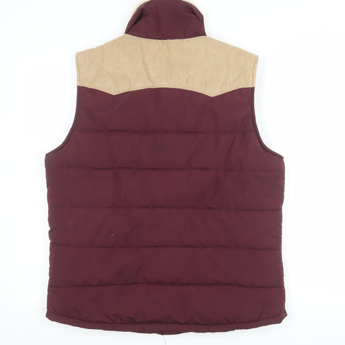 Cedar Wood State Men's Brown Size M Quilted Padded Bodywarmer Waistcoat
