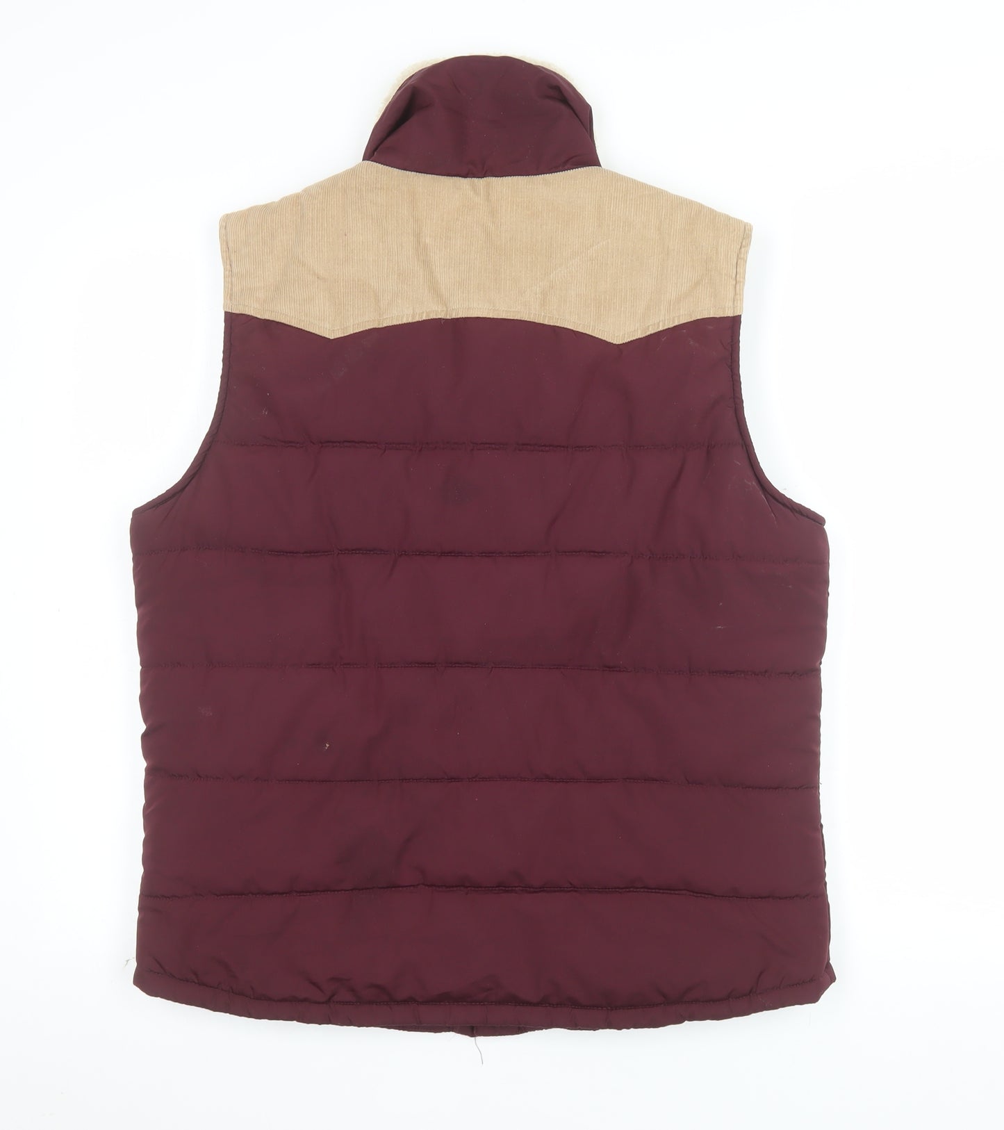 Cedar Wood State Men's Brown Size M Quilted Padded Bodywarmer Waistcoat