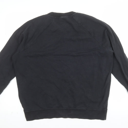 Nike Men's Black Crew Neck Pullover Sweatshirt M Logo Sportswear