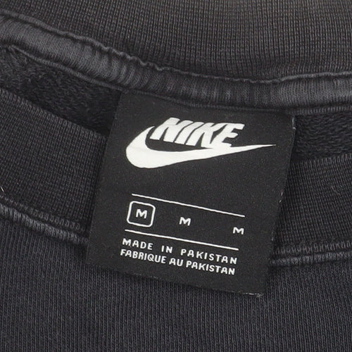 Nike Men's Black Crew Neck Pullover Sweatshirt M Logo Sportswear