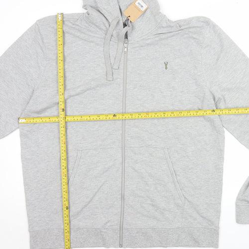Next Men's Grey 2XL Full Zip Hoodie with Logo
