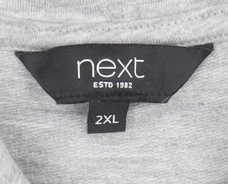 Next Men's Grey 2XL Full Zip Hoodie with Logo