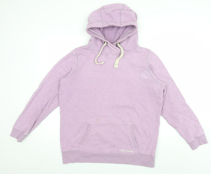 Fat Face Womens Pink Hoodie UK 10 Pullover Cotton Blend Hooded Sweatshirt