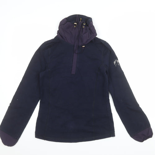 Lisa Campione Womens Navy Pullover Hoodie Size 10 Cotton Blend