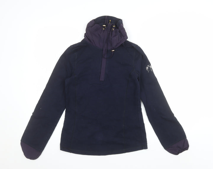 Lisa Campione Womens Navy Pullover Hoodie Size 10 Cotton Blend