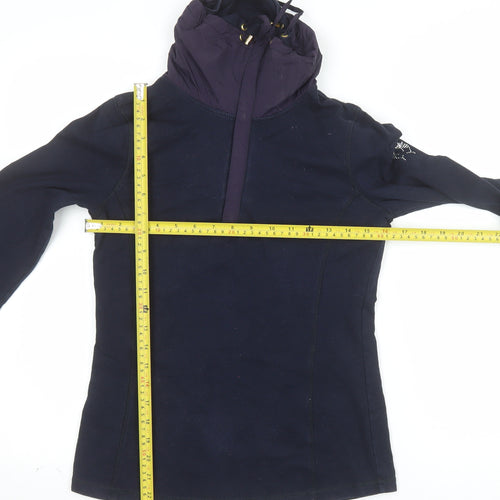 Lisa Campione Womens Navy Pullover Hoodie Size 10 Cotton Blend