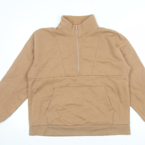 Active Women’s Beige 1/4 Zip Pullover Sweatshirt S