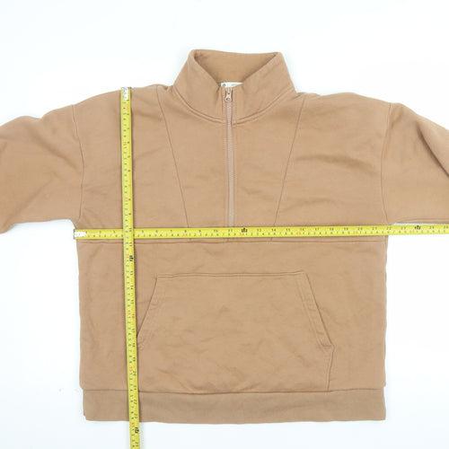 Active Women’s Beige 1/4 Zip Pullover Sweatshirt S