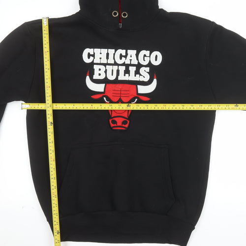 Chicago Bulls Men's Black Pullover Hoodie M Graphic Sports Sweatshirt
