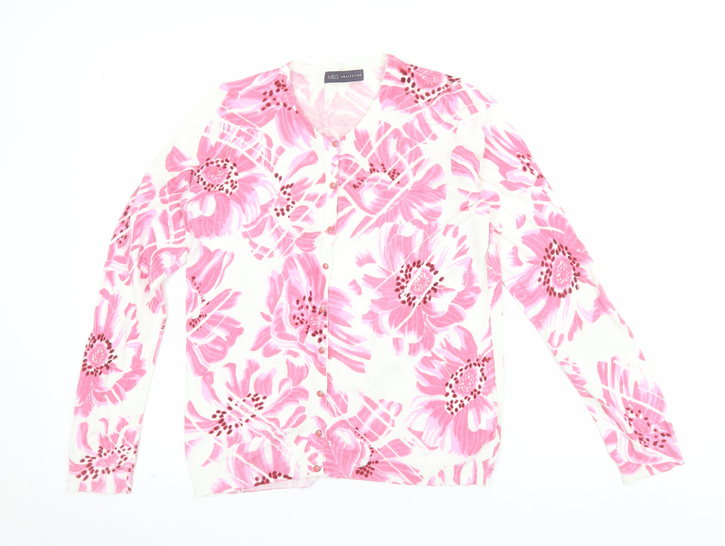 Marks and Spencer Womens Multicoloured Floral Cardigan Size 12