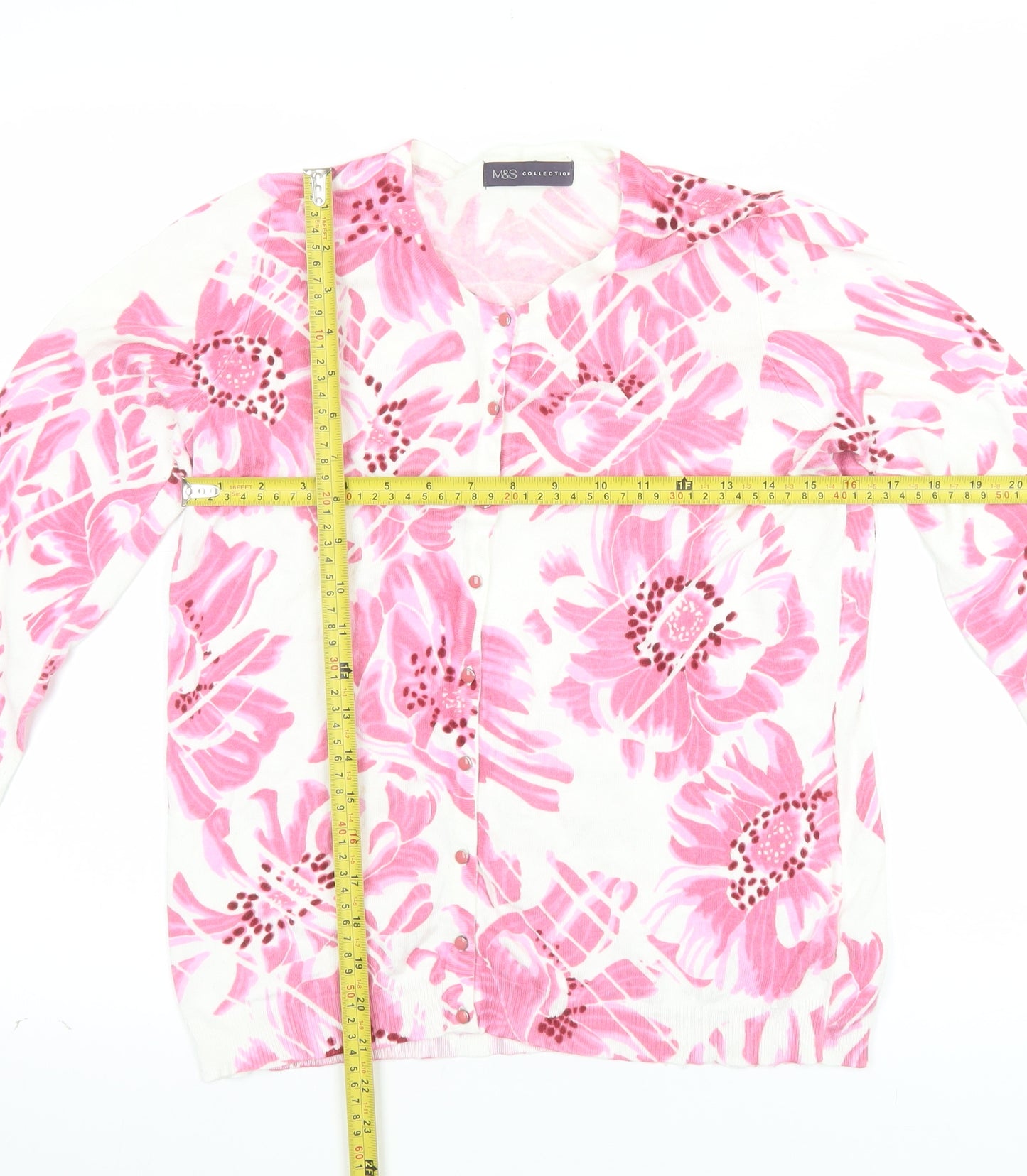 Marks and Spencer Womens Multicoloured Floral Cardigan Size 12