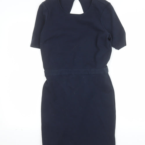 Jack Wills Women Blue Size 12 Sheath Knee Length Dress
