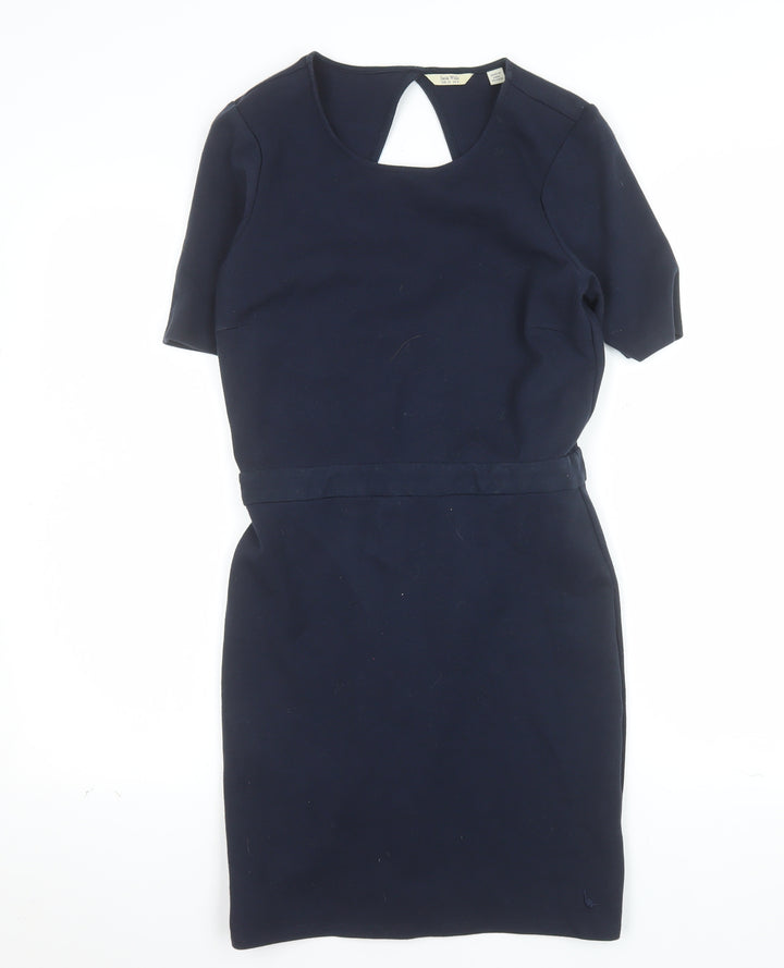 Jack Wills Women Blue Size 12 Sheath Knee Length Dress