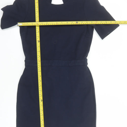 Jack Wills Women Blue Size 12 Sheath Knee Length Dress