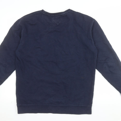 Tommy Jeans Men's Blue Small Relaxed Fit Logo Sweatshirt