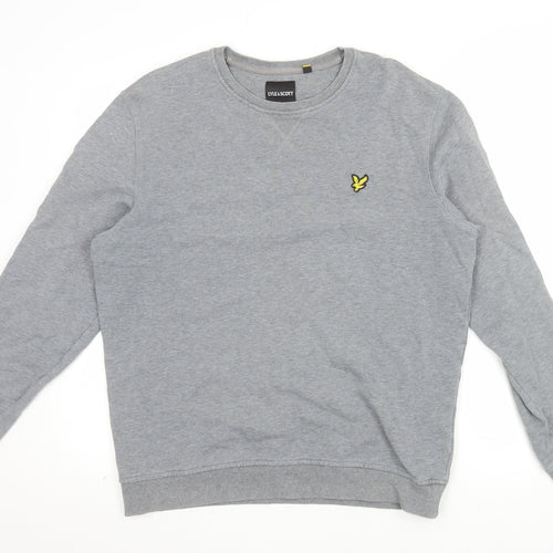 Lyle & Scott Men's Grey Cotton Crew Neck Sweatshirt Size L
