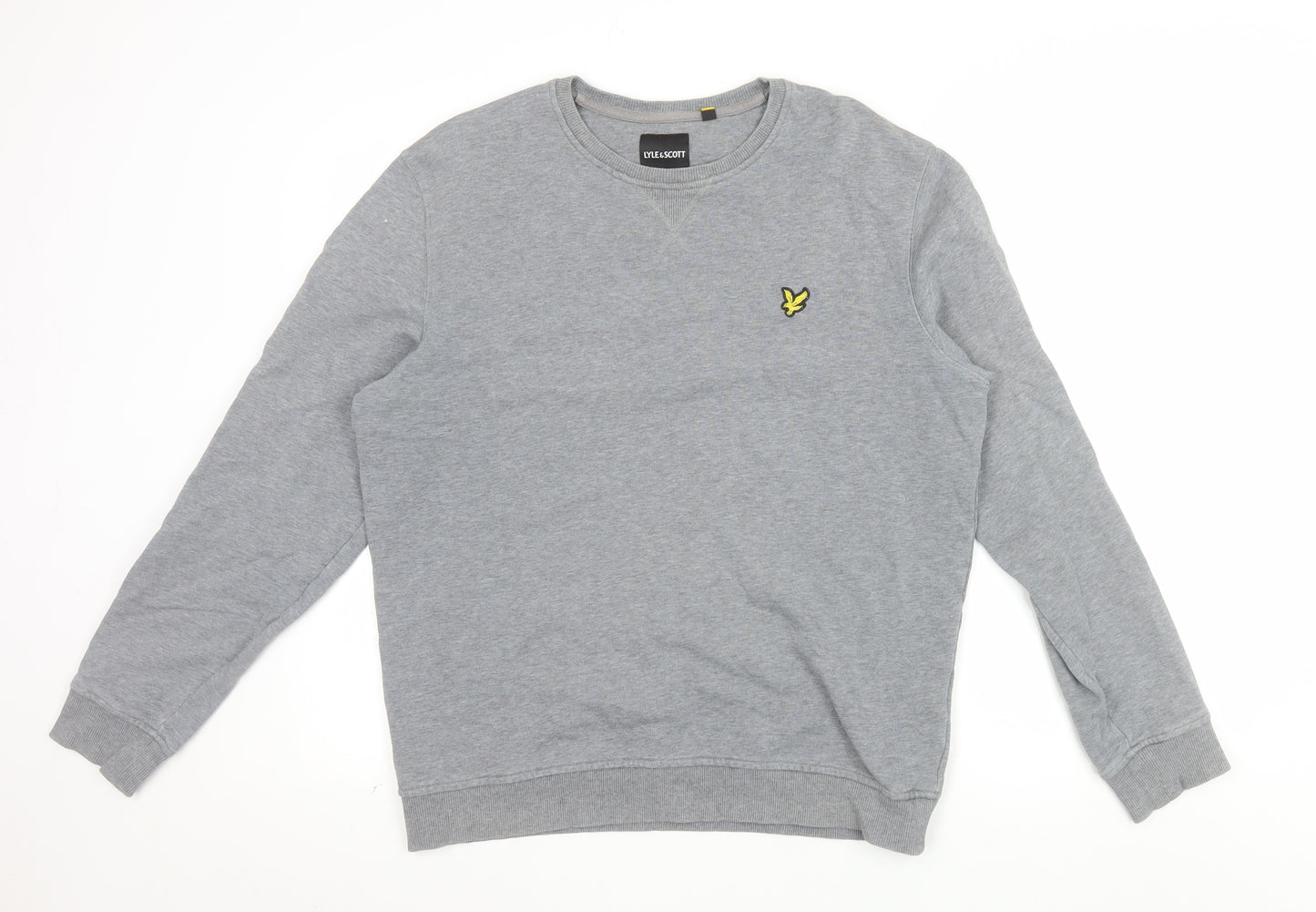 Lyle & Scott Men's Grey Cotton Crew Neck Sweatshirt Size L