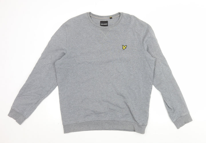 Lyle & Scott Men's Grey Cotton Crew Neck Sweatshirt Size L
