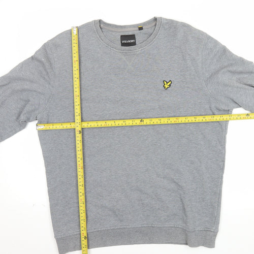 Lyle & Scott Men's Grey Cotton Crew Neck Sweatshirt Size L