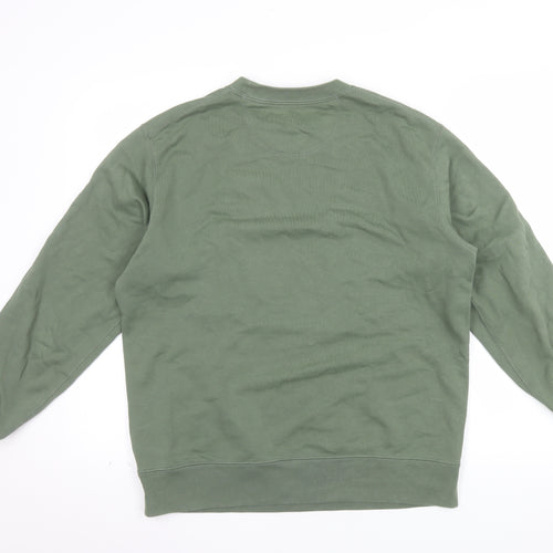 Uniqlo Men’s Green M Crew Neck Cotton Pullover Sweatshirt