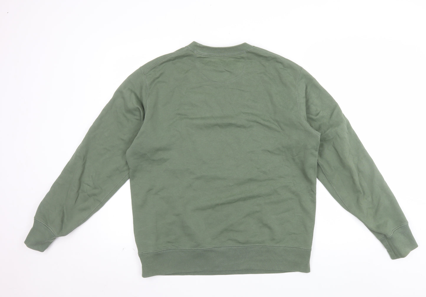 Uniqlo Men’s Green M Crew Neck Cotton Pullover Sweatshirt