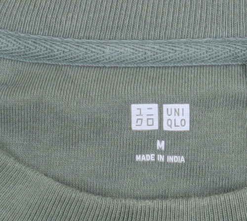 Uniqlo Men’s Green M Crew Neck Cotton Pullover Sweatshirt