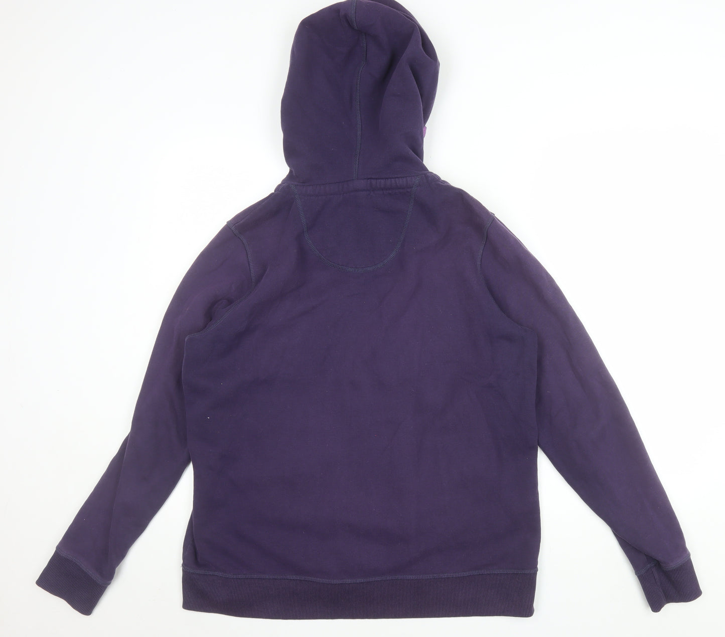 Fat Face Womens Purple Full Zip Hoodie Size UK 16 Cotton Blend