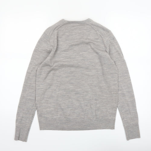 Uniqlo Women’s Grey Wool Crew Neck Jumper Size M Long Sleeve