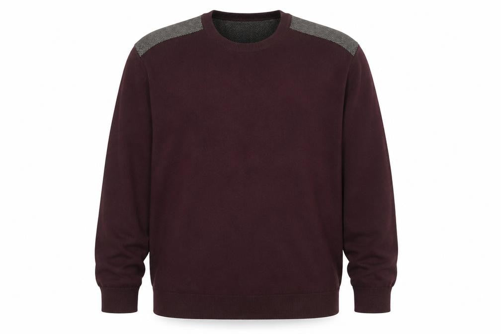 Burton Menswear Men's Brown XL Cotton Crew Neck Pullover Jumper
