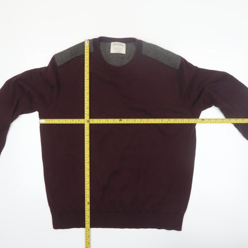 Burton Menswear Men's Brown XL Cotton Crew Neck Pullover Jumper