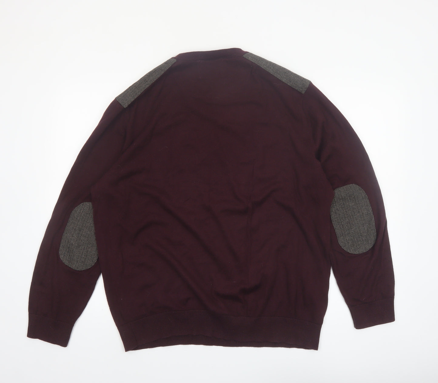 Burton Menswear Men's Brown XL Cotton Crew Neck Pullover Jumper