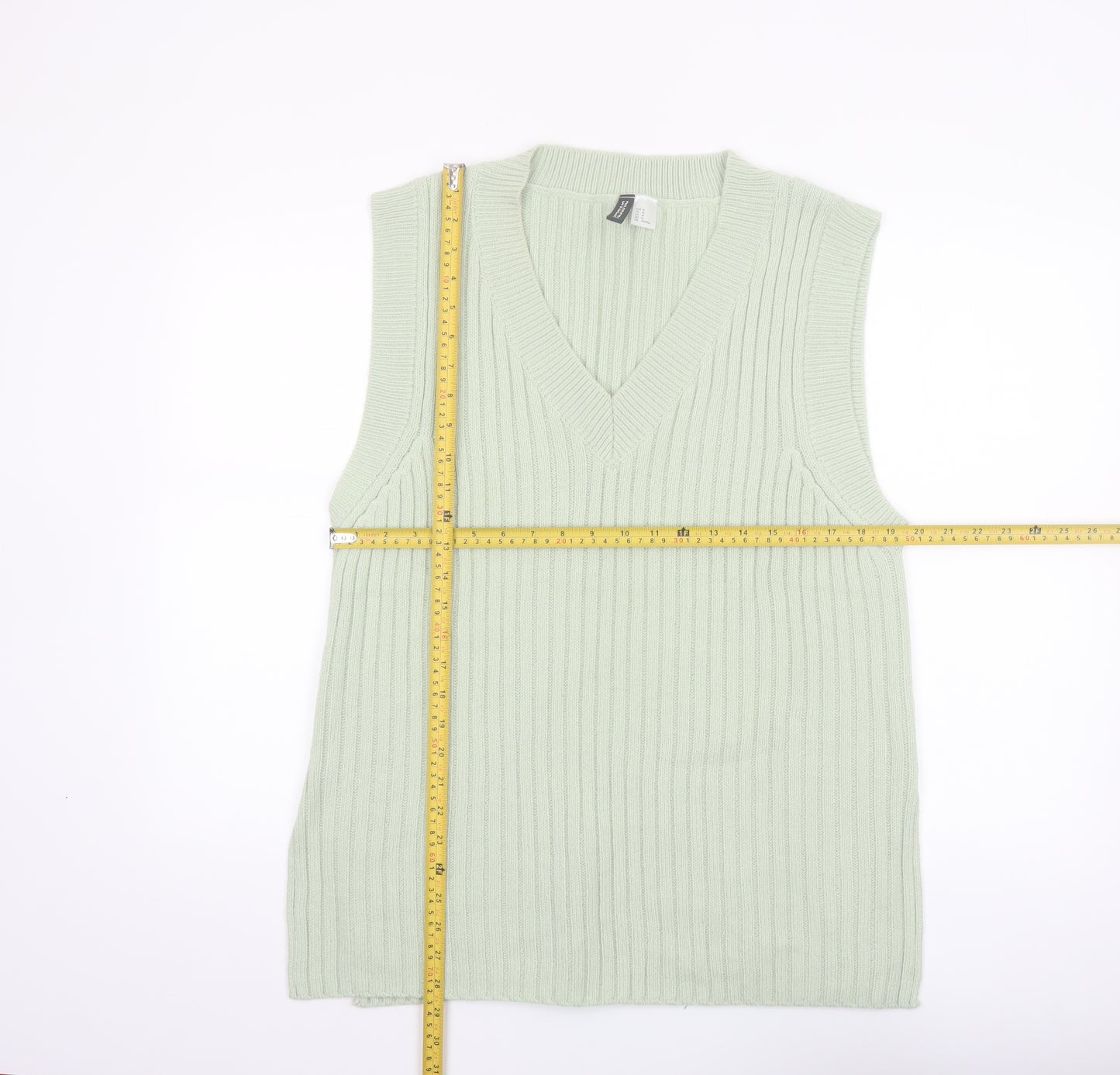 H&M Divided Women’s Green Sleeveless V-Neck Knit Vest Size 12