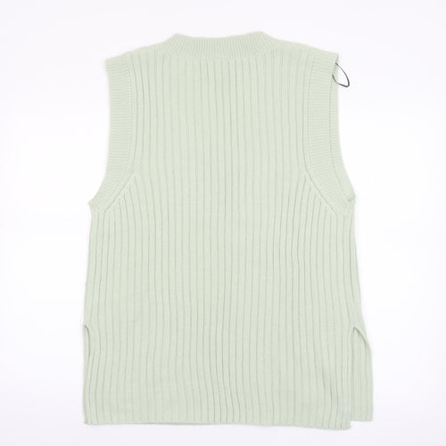 H&M Divided Women’s Green Sleeveless V-Neck Knit Vest Size 12