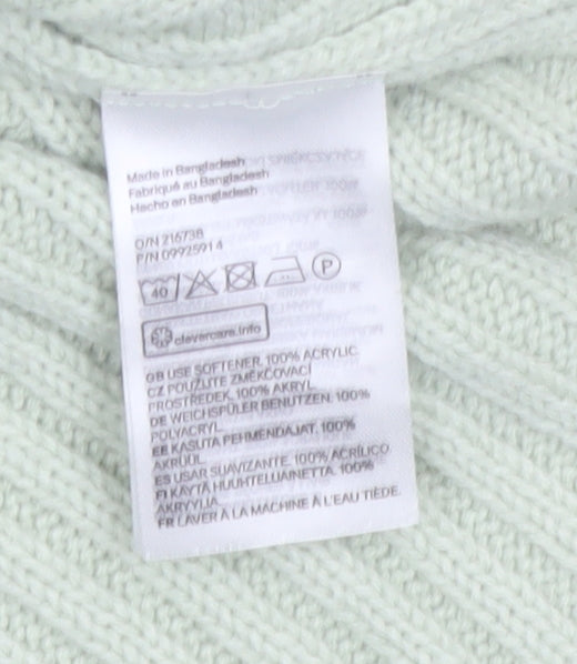 H&M Divided Women’s Green Sleeveless V-Neck Knit Vest Size 12