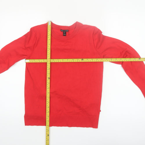 River Island Women's Red Crew Neck Long Sleeve Jumper Size 12