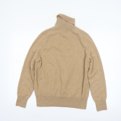 Marks and Spencer Autograph Women Beige Roll Neck Pure Cashmere Jumper Size 14