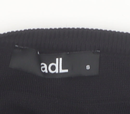 adL Women's Black Cropped High Neck Sleeveless Tank Top Size S