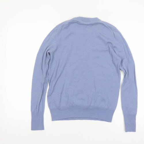 Uniqlo Women Blue Wool Crew Neck Pullover Jumper Size S