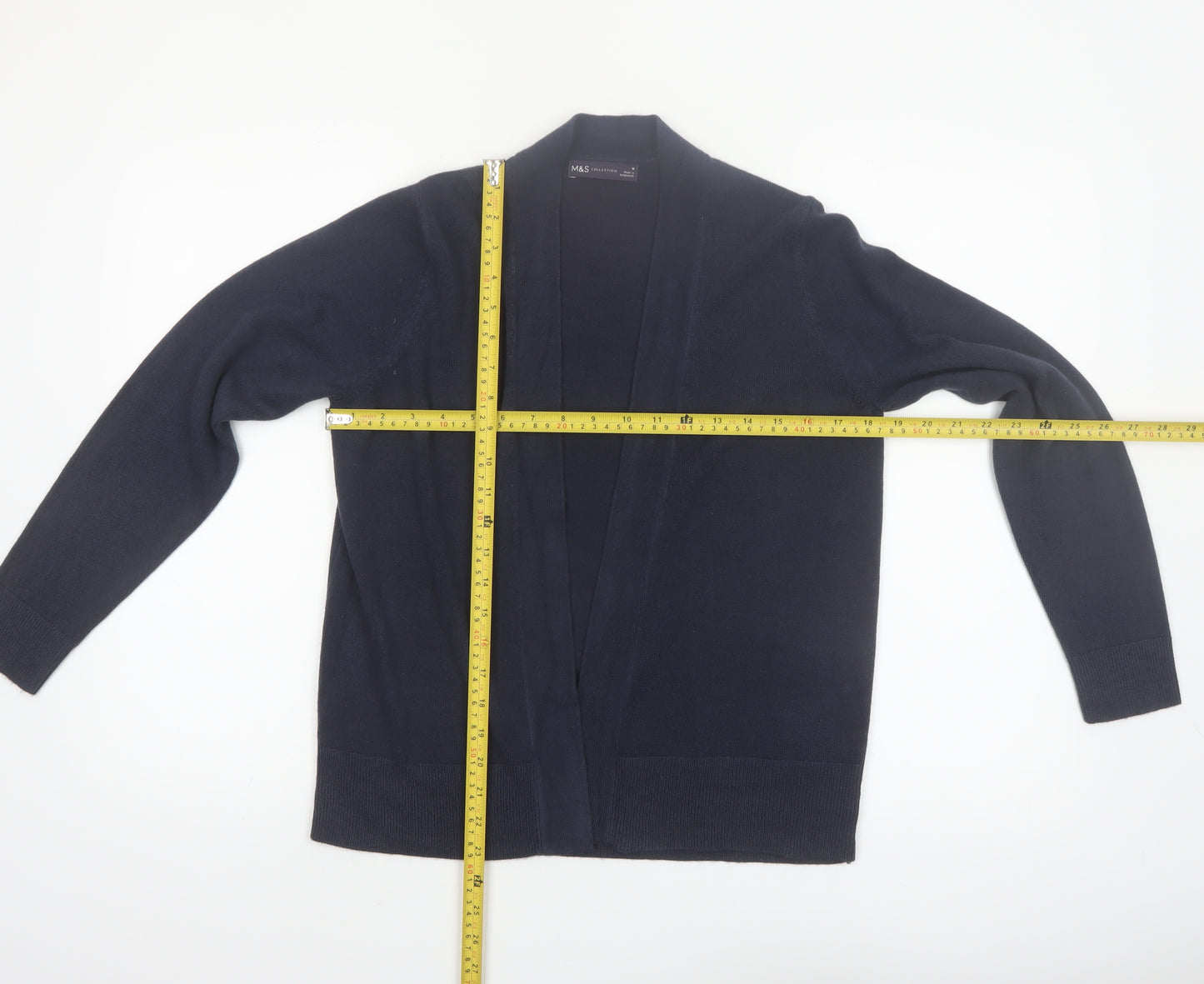 Marks and Spencer Womens Black M Cardigan Knit Open Front