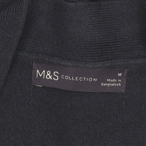 Marks and Spencer Womens Black M Cardigan Knit Open Front