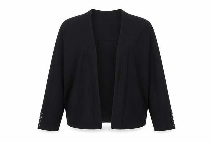 Wallis Women’s Black Knit Open Cardigan L 3/4 Sleeve Lightweight