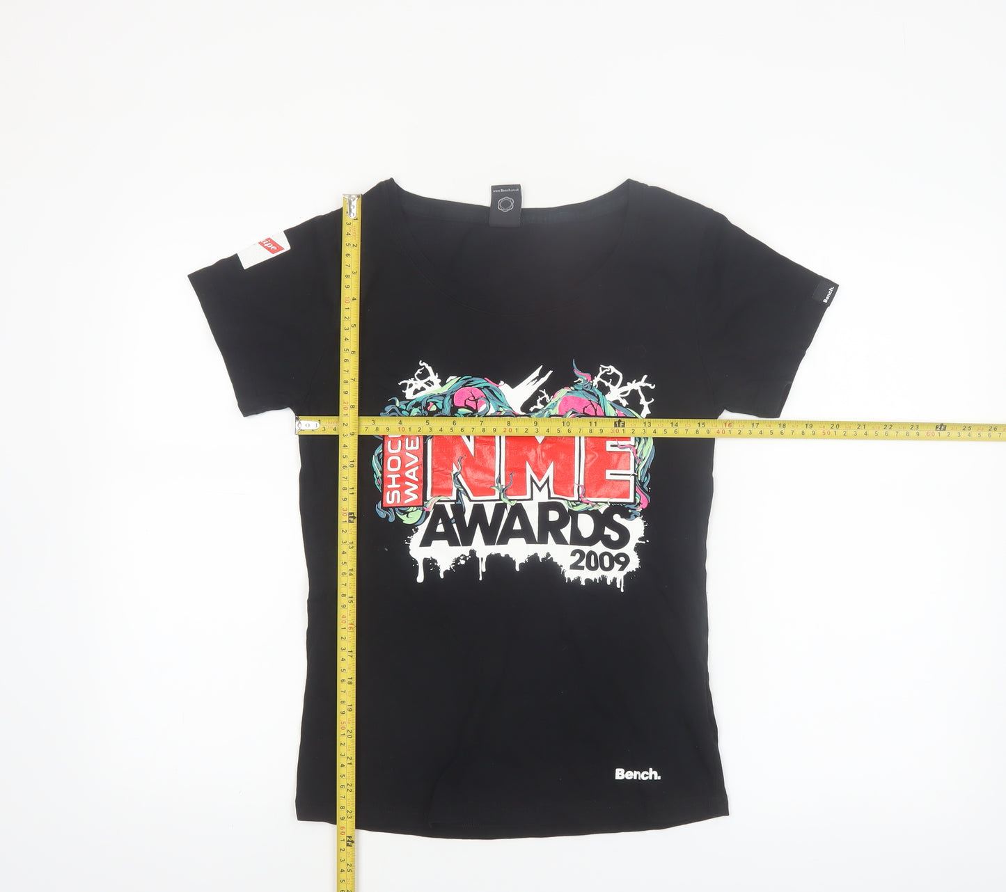 Bench Women's Black NME Awards 2009 Crew T-Shirt Size L