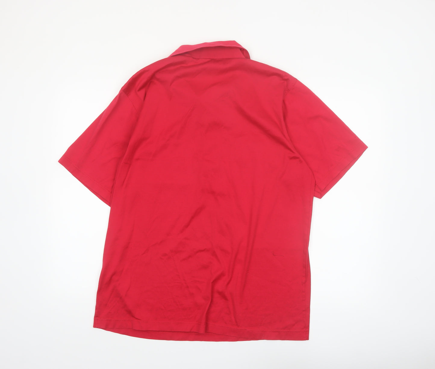 Slazenger Men’s Red Cotton Polo Shirt Size L Golf Sportswear