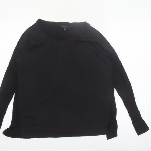 Banana Republic Women's Black XS Long Sleeve Modal Blouse