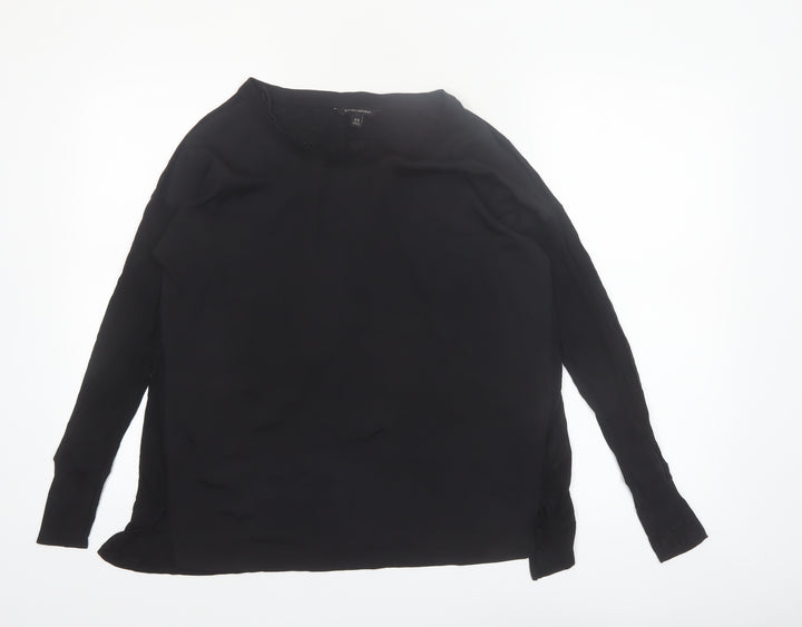 Banana Republic Women's Black XS Long Sleeve Modal Blouse